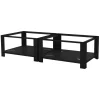 Hot Doppel Waschmaschinen Untergestell 2 Ablagen Schwarz 128x54 cm Stahl Waschmaschinen