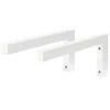 Online ML-Design 2Er Set Wandkonsole Winkel L-Form für Waschtisch 300x150 mm Weiß Stahl