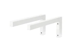 Online ML-Design 2Er Set Wandkonsole Winkel L-Form für Waschtisch 300x150 mm Weiß Stahl