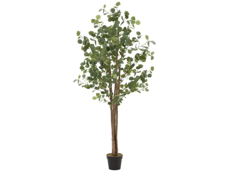 Outlet ML-Design Künstliche Eukalyptus 180cm Groß Kunstpflanze Naturholzstamm