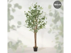 Outlet ML-Design Künstliche Eukalyptus 180cm Groß Kunstpflanze Naturholzstamm