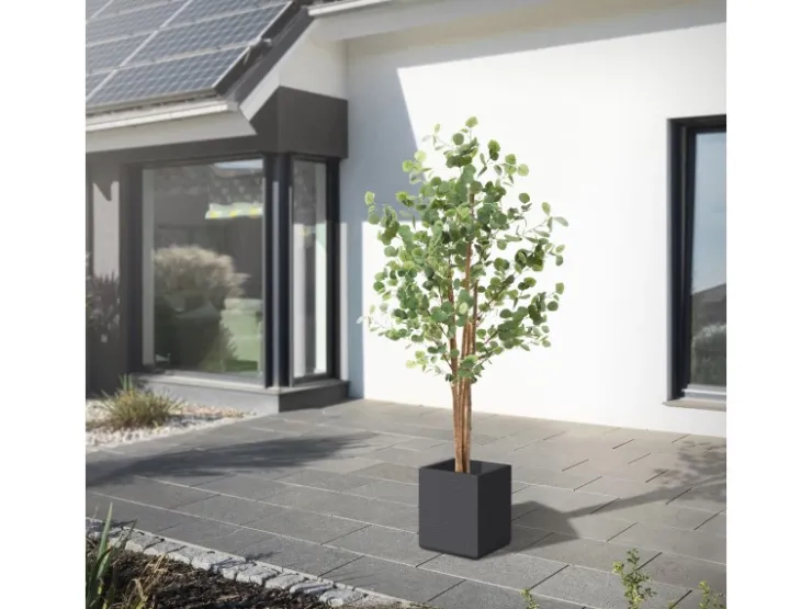 Outlet ML-Design Künstliche Eukalyptus 180cm Groß Kunstpflanze Naturholzstamm