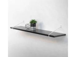 ML-Design Küchenregale<2 Stück Regalhalterung 265 mm aus Stahl Haarnadel Regalwinkel Weiß