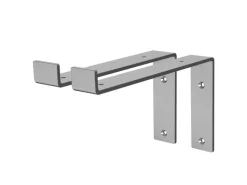 Best 2 Stück Regalhalterung 25x4x14,5 cm aus Metall 10 Zoll L-Form Küchenregale