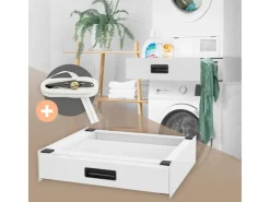 ML-Design Waschmaschinen<Verbindungsrahmen für Waschmaschine mit Ausziehbarer Schublade 60x55cm