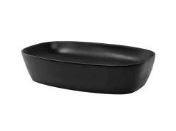 New ML-Design Waschbecken aus Keramik Schwarz 605x385x140 mm Abgerundeten Ecken