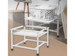 Best ML-Design Waschmaschinen Untergestell mit Schublade 63x54cm Stahl Schwarz 150kg