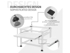 Best ML-Design Waschmaschinen Untergestell mit Schublade 63x54cm Stahl Schwarz 150kg