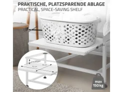 Best ML-Design Waschmaschinen Untergestell mit Schublade 63x54cm Stahl Schwarz 150kg