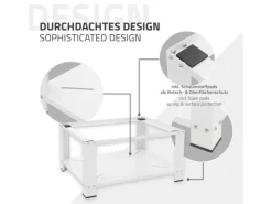 Hot ML-Design Waschmaschinen Untergestell mit Ablage 63x54 cm Stahl Weiß bis 150kg