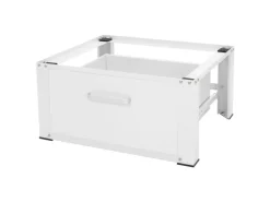 Outlet ML-Design Waschmaschinen Untergestell mit Schublade 63x54cm Stahl Weiß bis 150kg