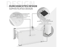 Outlet ML-Design Waschmaschinen Untergestell mit Schublade 63x54cm Stahl Weiß bis 150kg
