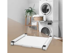 Hot ML-Design Zwischenbaurahmen mit Ausziehplatte 60x60 cm für Waschmaschine Weiß