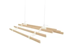 Sale Monstershop 1.5m Elfenbeinfarbener 6-Latten-Wäscheständer mit Deckenrollen