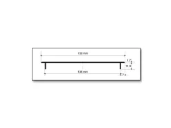 Clearance MS Beschläge Alu-Gitter 150 x 1000 mm Anthrazit RAL 7016 Luftzirkulation