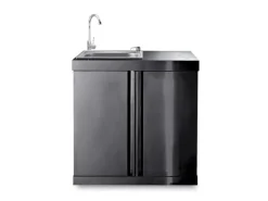 MyOutDoorKitchen Schneidebretter<Modul mit Spülbecken und Aufbewahrungsschrank Black Collection
