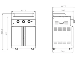 Hot MyOutDoorKitchen Teppanyaki Modul Stainless Collection