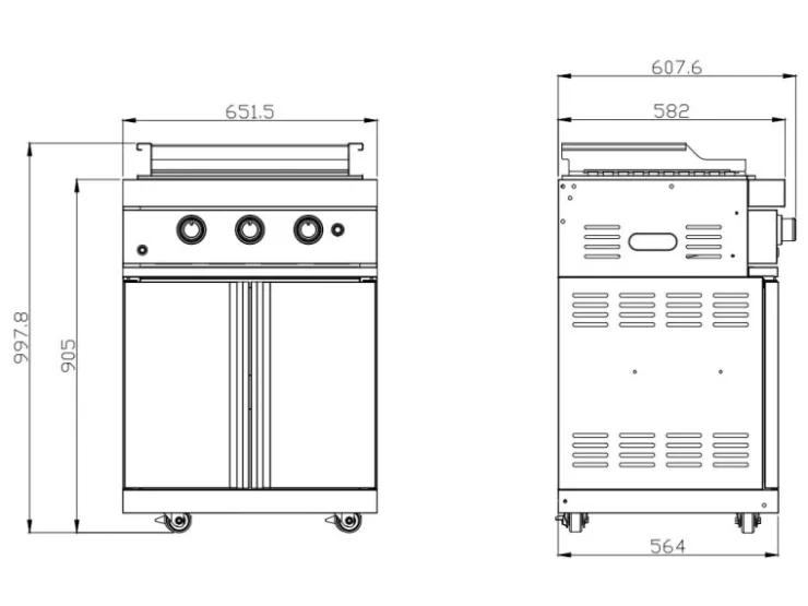 Hot MyOutDoorKitchen Teppanyaki Modul Stainless Collection