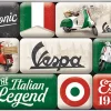 New Nostalgic-Art Magnet-Set Vespa Italian Legend