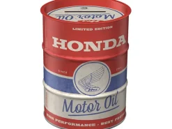Nostalgic-Art Vorratsdosen|Vorratsbehälter<Spardose Ölfass Honda MC - Motor Oil Ø 9,3 cm x 11,7 cm
