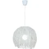 Outlet Näve Korb-Pendelleuchte Struwel Weiß Ø 40 cm x 35 cm