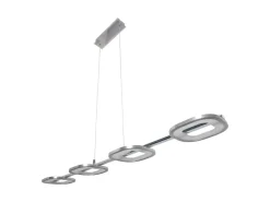 Näve Kücheninseln<LED-Pendelleuchte Beam Stahl-Blank 150 cm x 100 cm x 16 cm 4er-Set