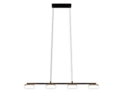 Näve LED-Pendelleuchte Cimo Schwarz 150 cm x 96 cm x 12 cm 4er-Set