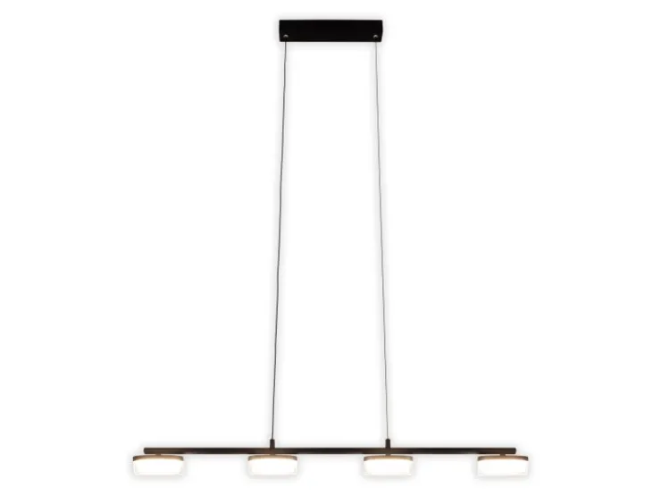 Näve LED-Pendelleuchte Cimo Schwarz 150 cm x 96 cm x 12 cm 4er-Set