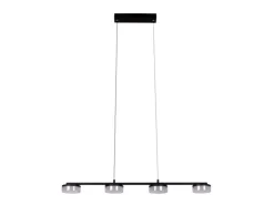 Näve LED-Pendelleuchte Cimo Schwarz 150 cm x 96 cm x 12 cm 4er-Set