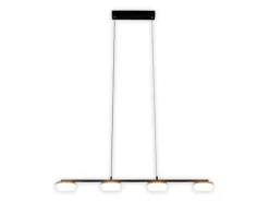 Näve LED-Pendelleuchte Cimo Schwarz 150 cm x 96 cm x 12 cm 4er-Set