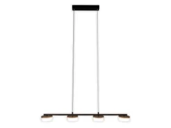 Näve LED-Pendelleuchte Cimo Schwarz 150 cm x 96 cm x 12 cm 4er-Set
