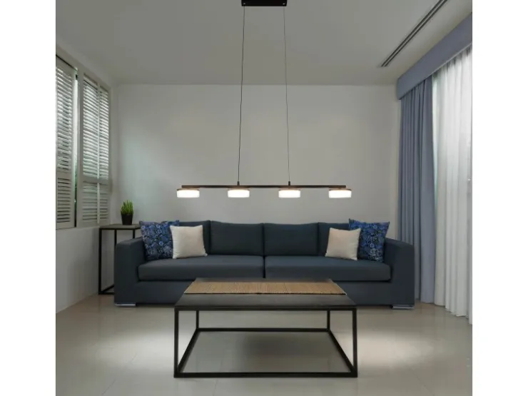 Näve LED-Pendelleuchte Cimo Schwarz 150 cm x 96 cm x 12 cm 4er-Set