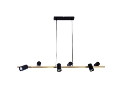 Online Pendelleuchte Frida Schwarz 120 cm x 115 cm x 23 cm 6er-Set Kücheninseln