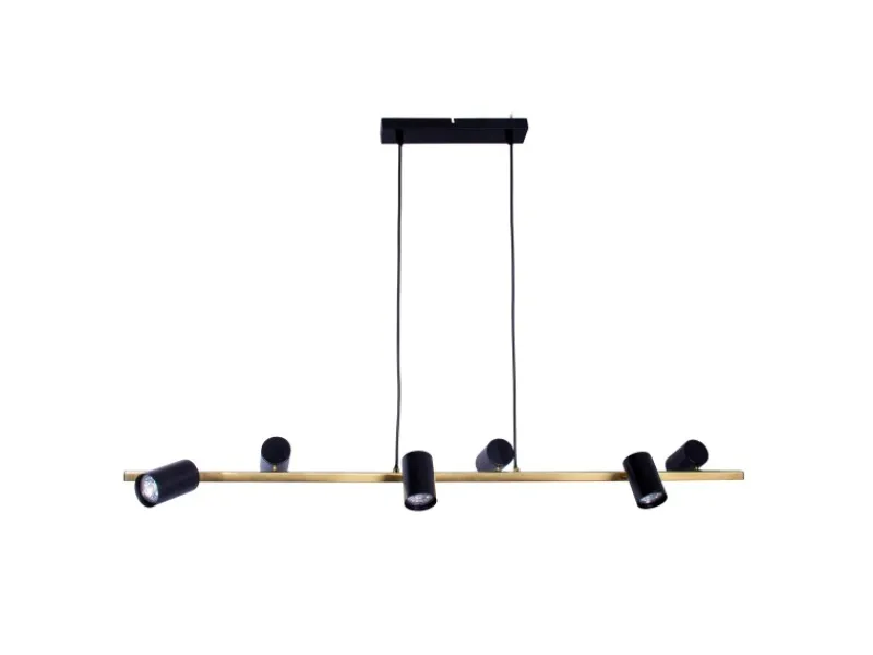 Online Pendelleuchte Frida Schwarz 120 cm x 115 cm x 23 cm 6er-Set Kücheninseln