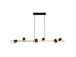 Online Pendelleuchte Frida Schwarz 120 cm x 115 cm x 23 cm 6er-Set Kücheninseln