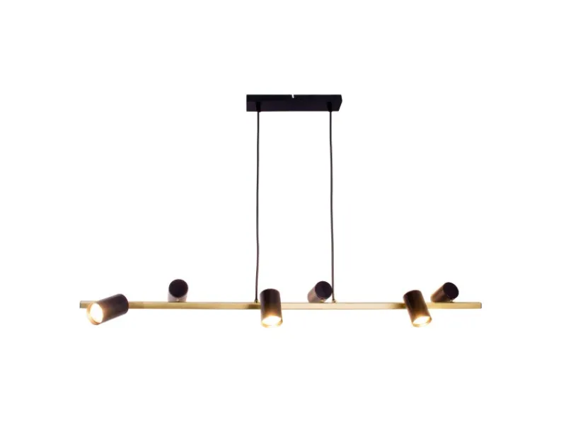 Online Pendelleuchte Frida Schwarz 120 cm x 115 cm x 23 cm 6er-Set Kücheninseln