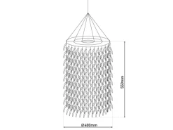 Pendelleuchte Kokos Natur Ø 40 cm x 120 cm Kücheninseln