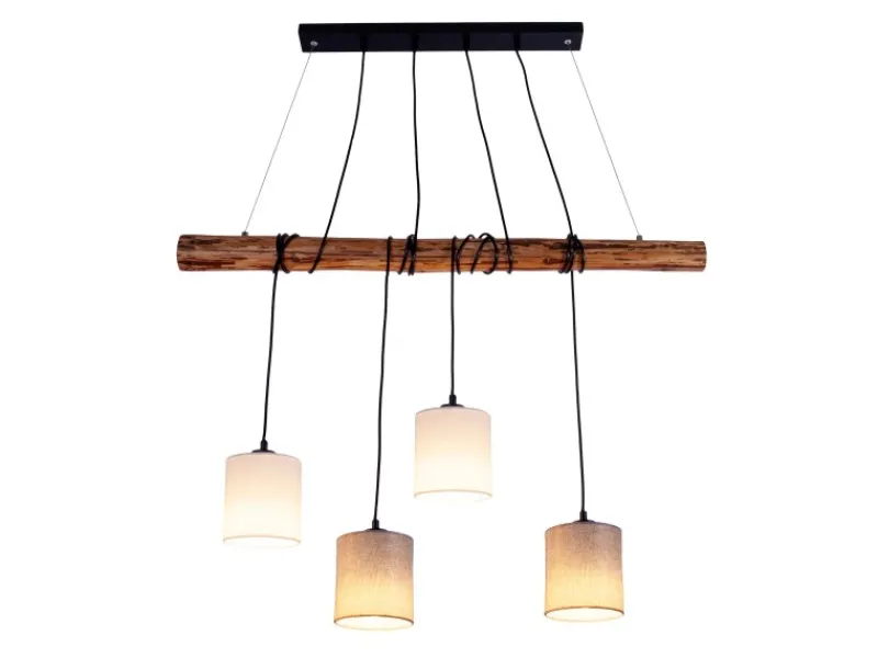 Sale Pendelleuchte Malta Natur 150 cm x 100 cm x 13 cm 4er-Set Kücheninseln