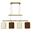 Hot Näve Pendelleuchte Tilde 4-flammig Braun-Beige