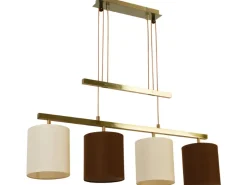 Hot Näve Pendelleuchte Tilde 4-flammig Braun-Beige