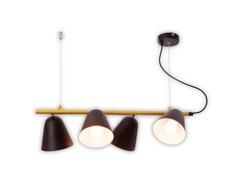 Clearance Pendelleuchte Triton Schwarz 126 cm x 61 cm x 13 cm 4er-Set Kücheninseln