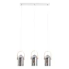 Hot Näve Pendelleuchte Vidrio Silber 141 cm x 11,5 cm 64 cm 3er-Set