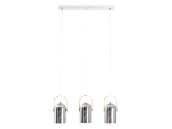 Hot Näve Pendelleuchte Vidrio Silber 141 cm x 11,5 cm 64 cm 3er-Set
