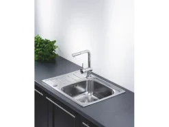 Clearance OBI Einbauspüle Quadra Single 65 Edelstahl eckig