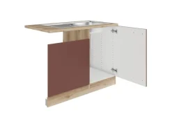 Sale Bari407 Küchen-Spülenunterschrank Rostrot Kücheninseln|Ersatzteile Küchenarmatur