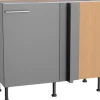 Best Optifit Küchen-Eck-Unterschrank Ingvar420 90/90cmx 57cmx 58,4cm Anthrazit Matt