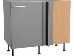 Best Optifit Küchen-Eck-Unterschrank Ingvar420 90/90cmx 57cmx 58,4cm Anthrazit Matt