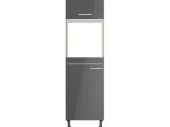 Best Küchen-Hochschrank für Backof./Kühlschr. Jonte984 60cm Anthra.-WildEiche Einbauküchen|Kühlschränke