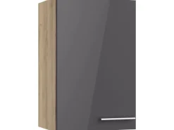 Best Küchen-Oberschrank Jonte984 45cm x 70,4cm x 34,9cm Anthrazit-Wildeiche Küchenschränke