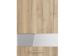 Best Küchen-Oberschrank mit Glassegment Erik290 50x70,4x34,9cm WildEiche Küchenregale|Küchenschränke